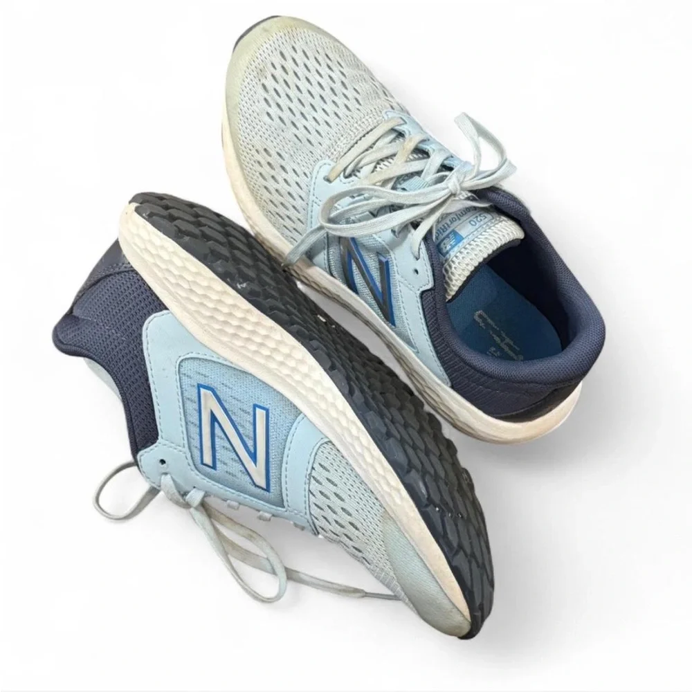 New Balance Light and Dark Blue Athletic Sneakers - Picture 4 of 6